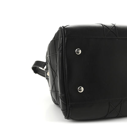 Christian Dior Lambskin Cannage Granville Polochon Black 9 of 10
