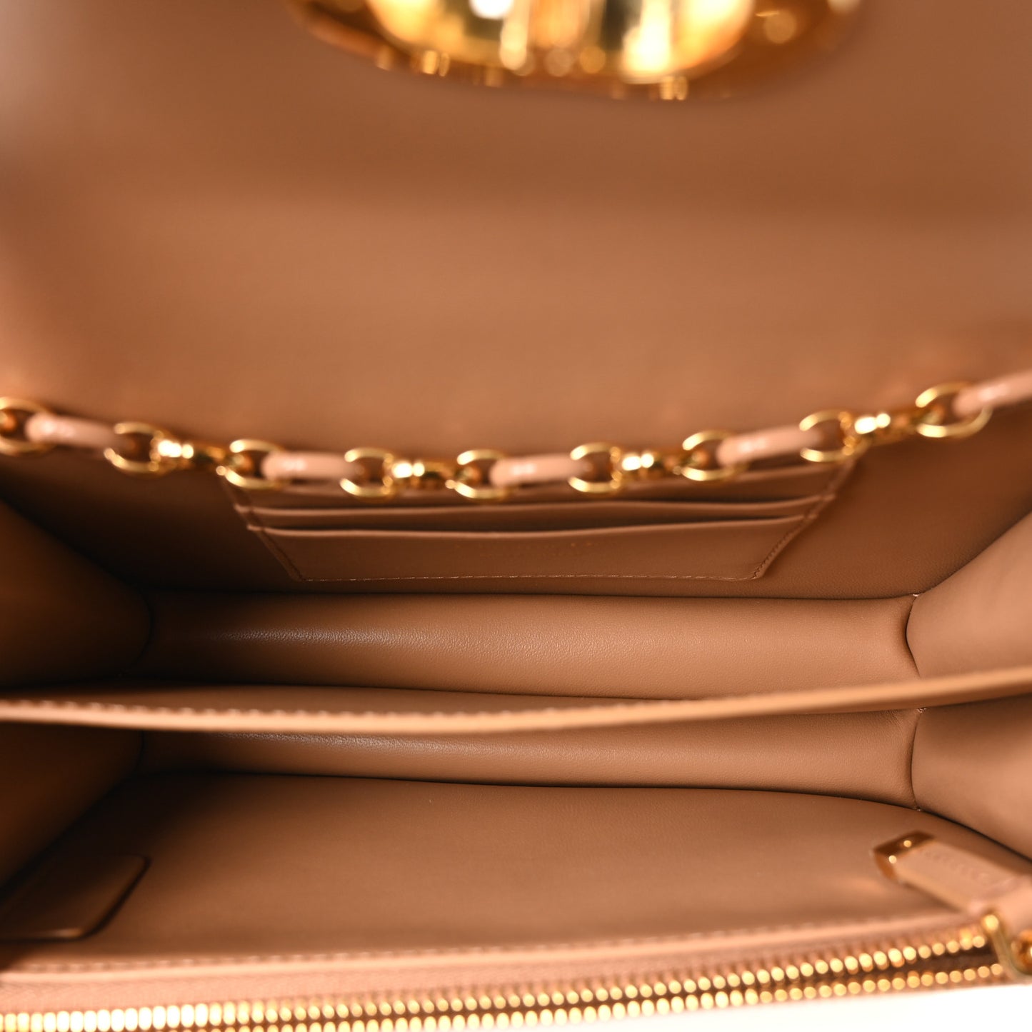 Lambskin Macrocannage Mini Miss Caro Bag Tan