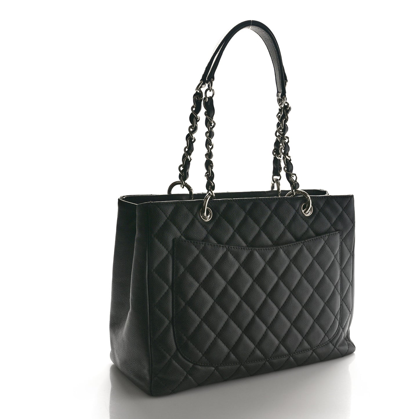 Caviar Quilted Grand Shopping Tote GST Black