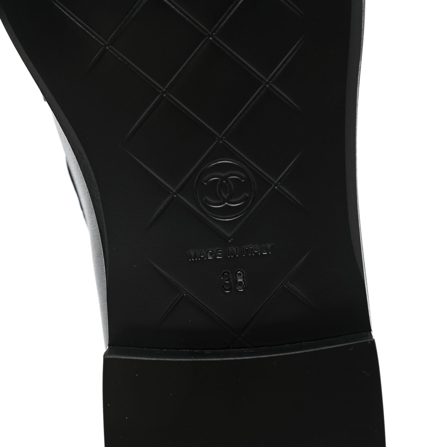 Lambskin Quilted CC Turnlock Loafers 38 Black