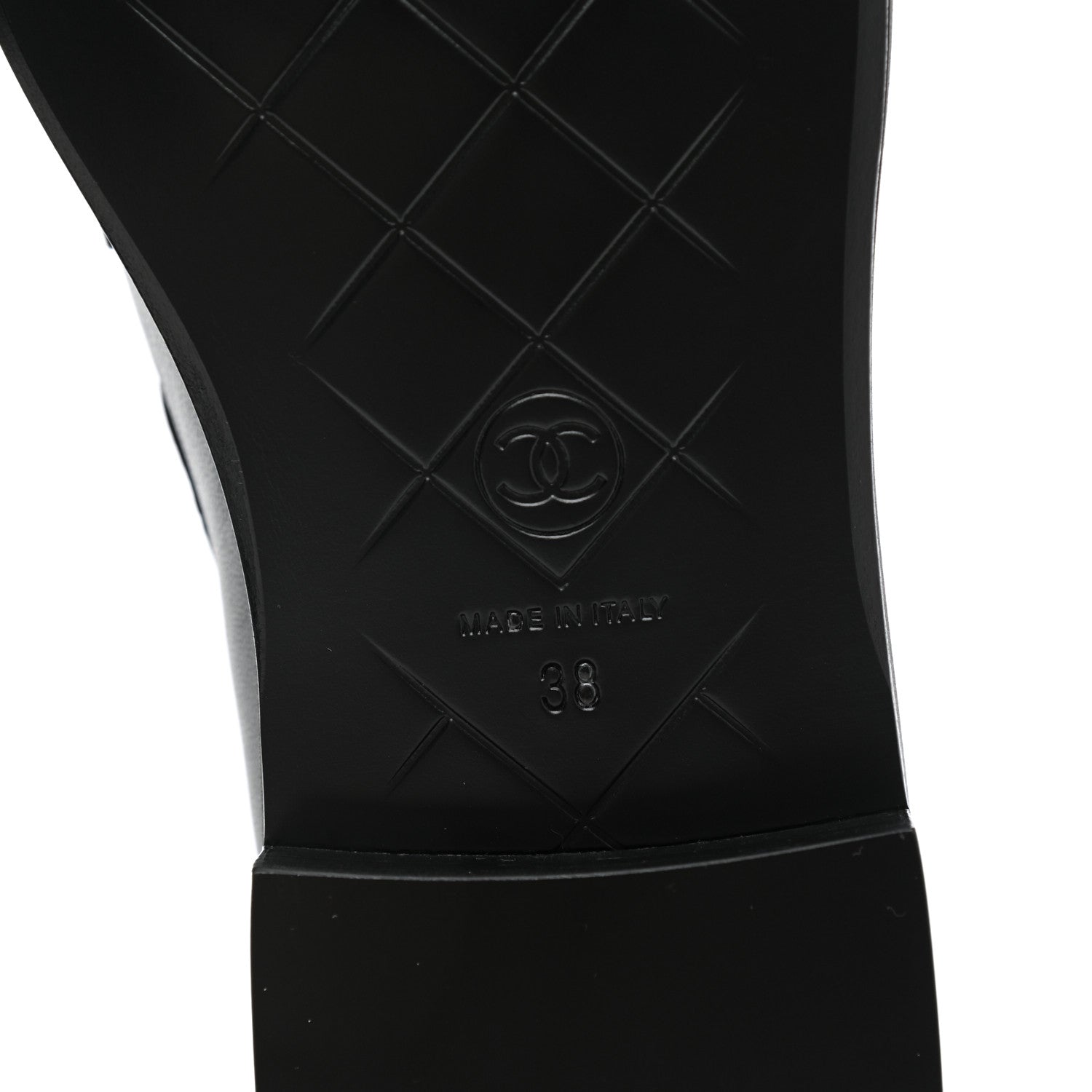 Chanel Lambskin Quilted CC Turnlock Loafers 38 Black 6 of 9