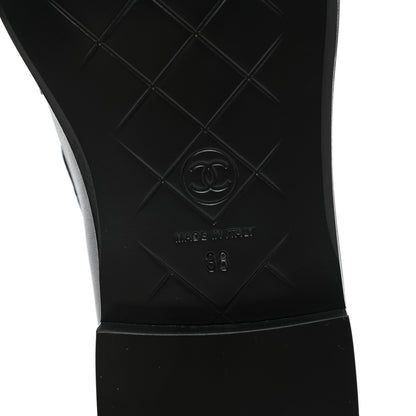 Chanel Lambskin Quilted CC Turnlock Loafers 38 Black 6 of 9