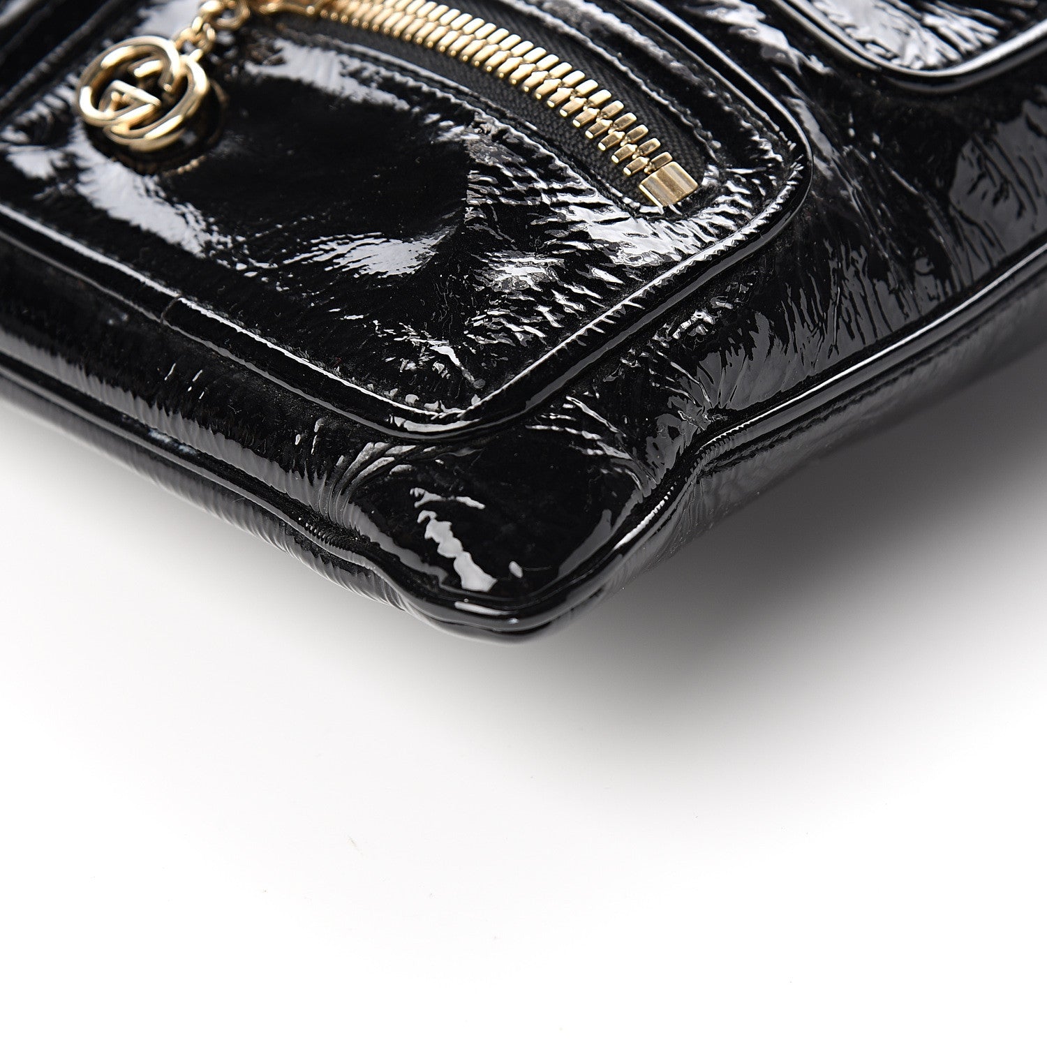Gucci Patent Britt Messenger Bag Black 8 of 10