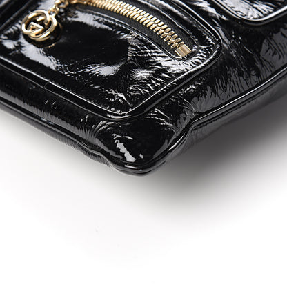Gucci Patent Britt Messenger Bag Black 8 of 10