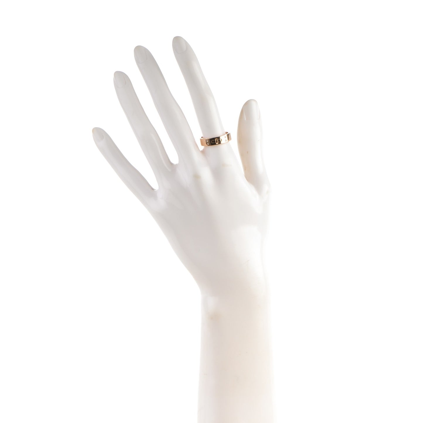 18K Rose Gold Diamond PM Kelly Ring 56 7.5