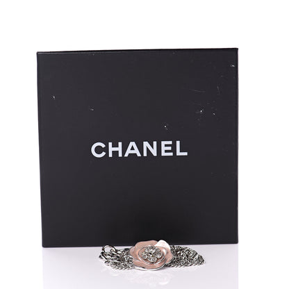 Chanel Enamel Camellia Chain Belt Silver Pink 5 of 5