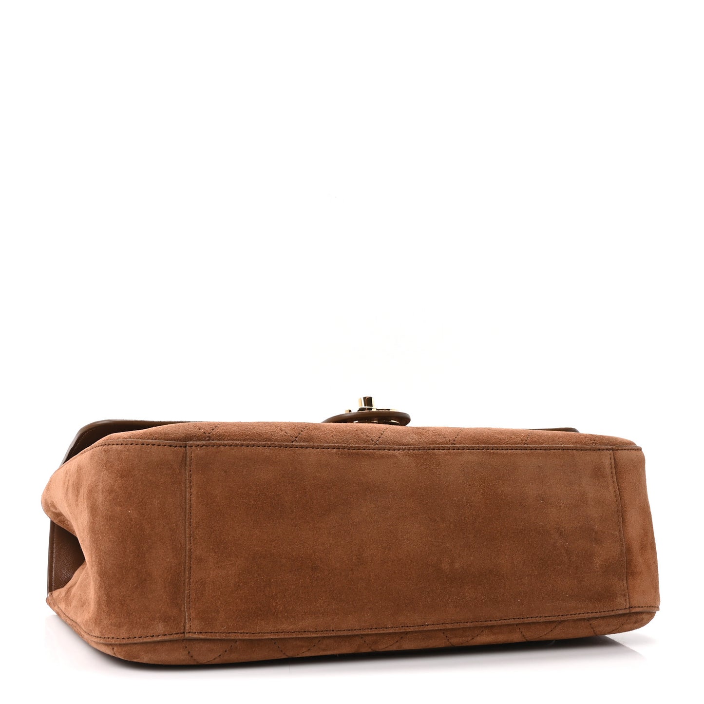 Suede Calfskin Small Souplissimo Maxi Flap Camel