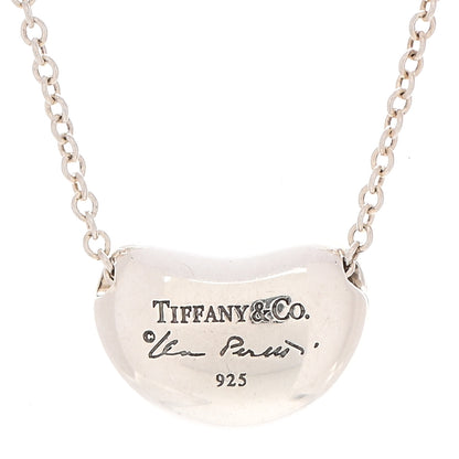 Tiffany Sterling Silver 9mm Elsa Peretti Bean Pendant Necklace 4 of 7