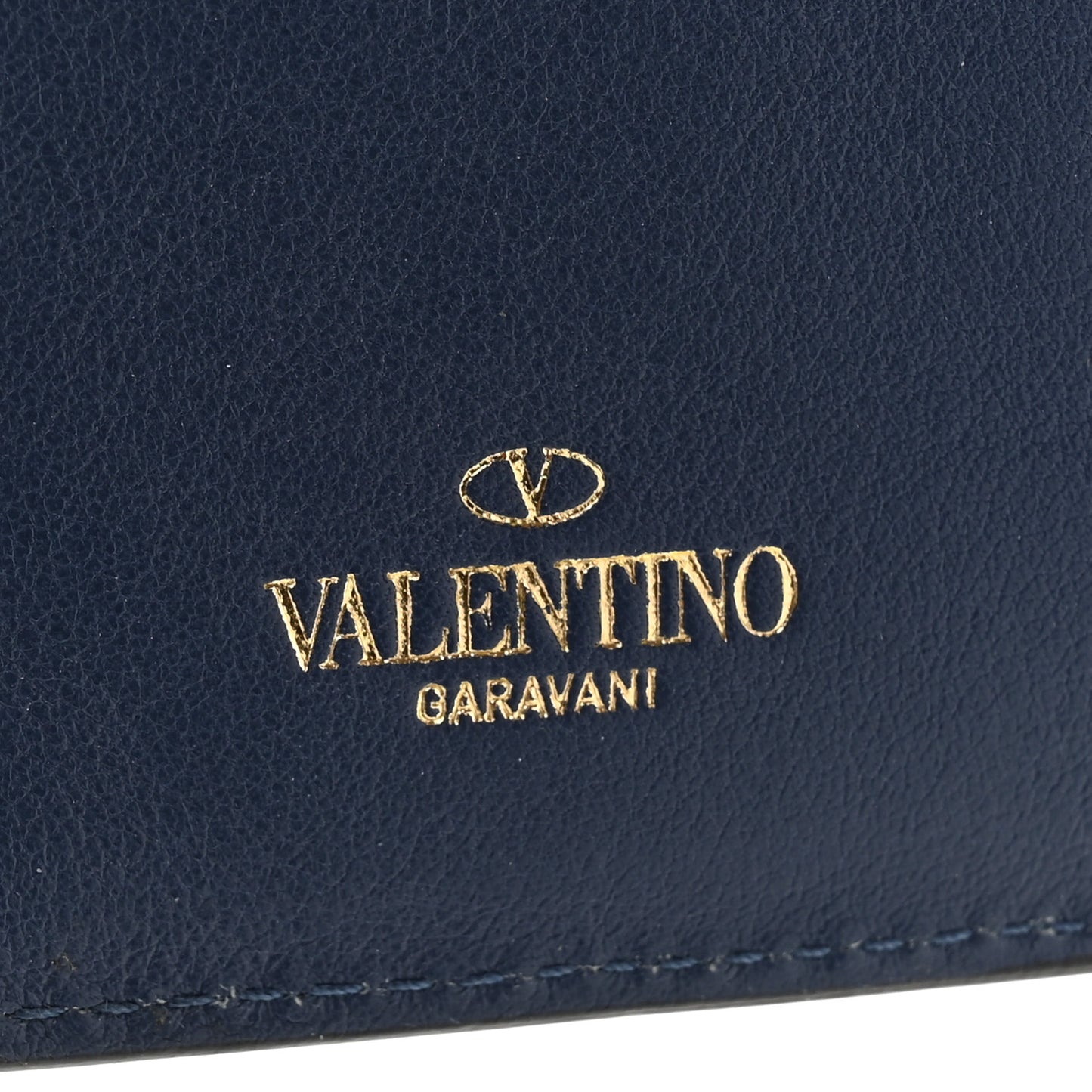 Calfskin Rockstud Continental Wallet Baltique