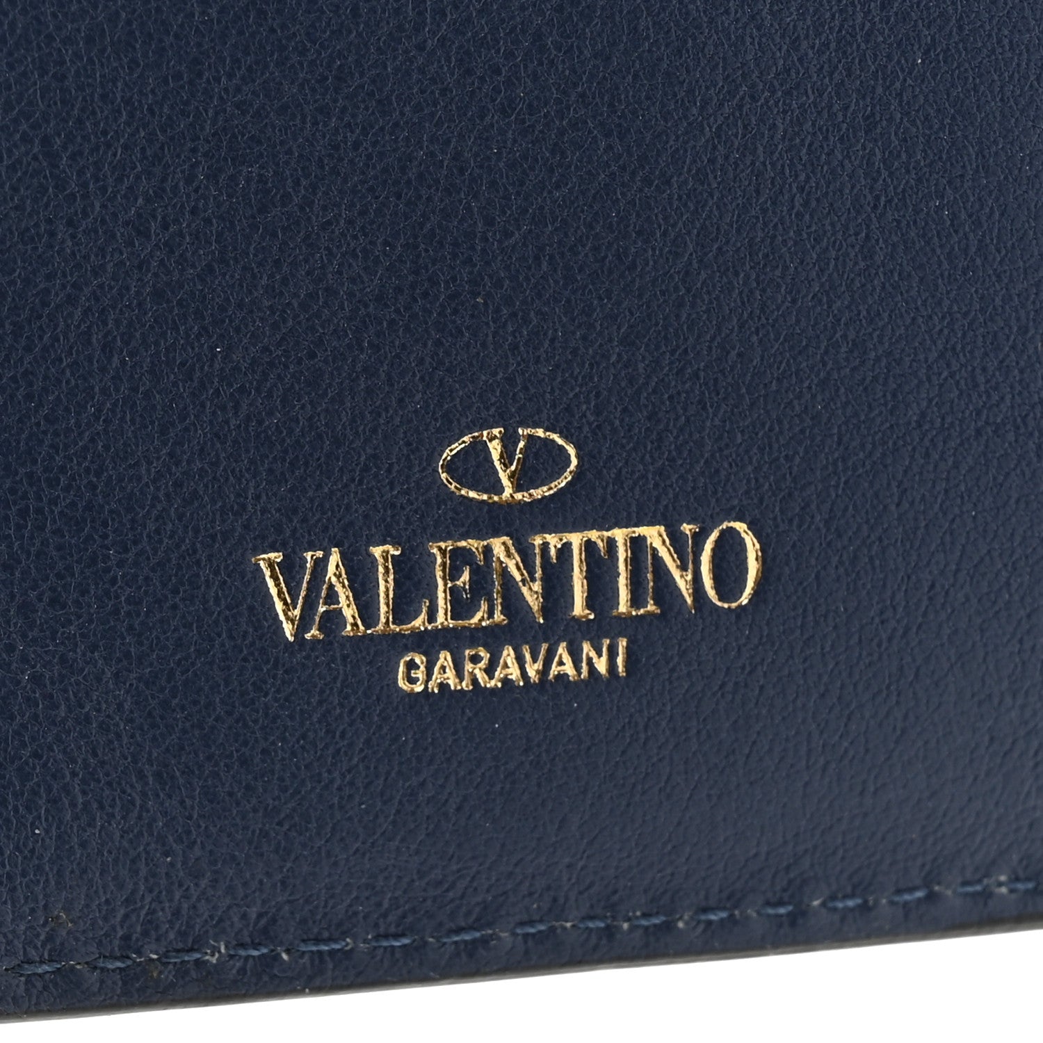 Valentino Garavani Calfskin Rockstud Continental Wallet Baltique 7 of 11