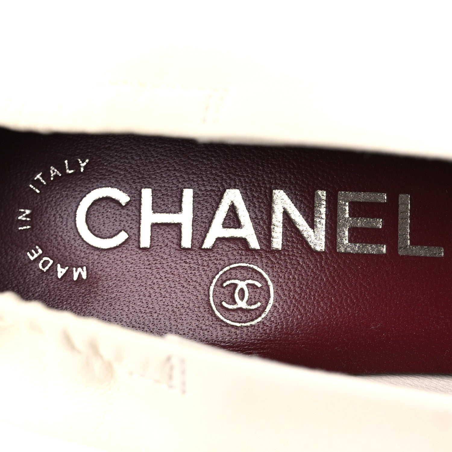 Chanel Lambskin Pumps 36.5 Ivory Black 9 of 11
