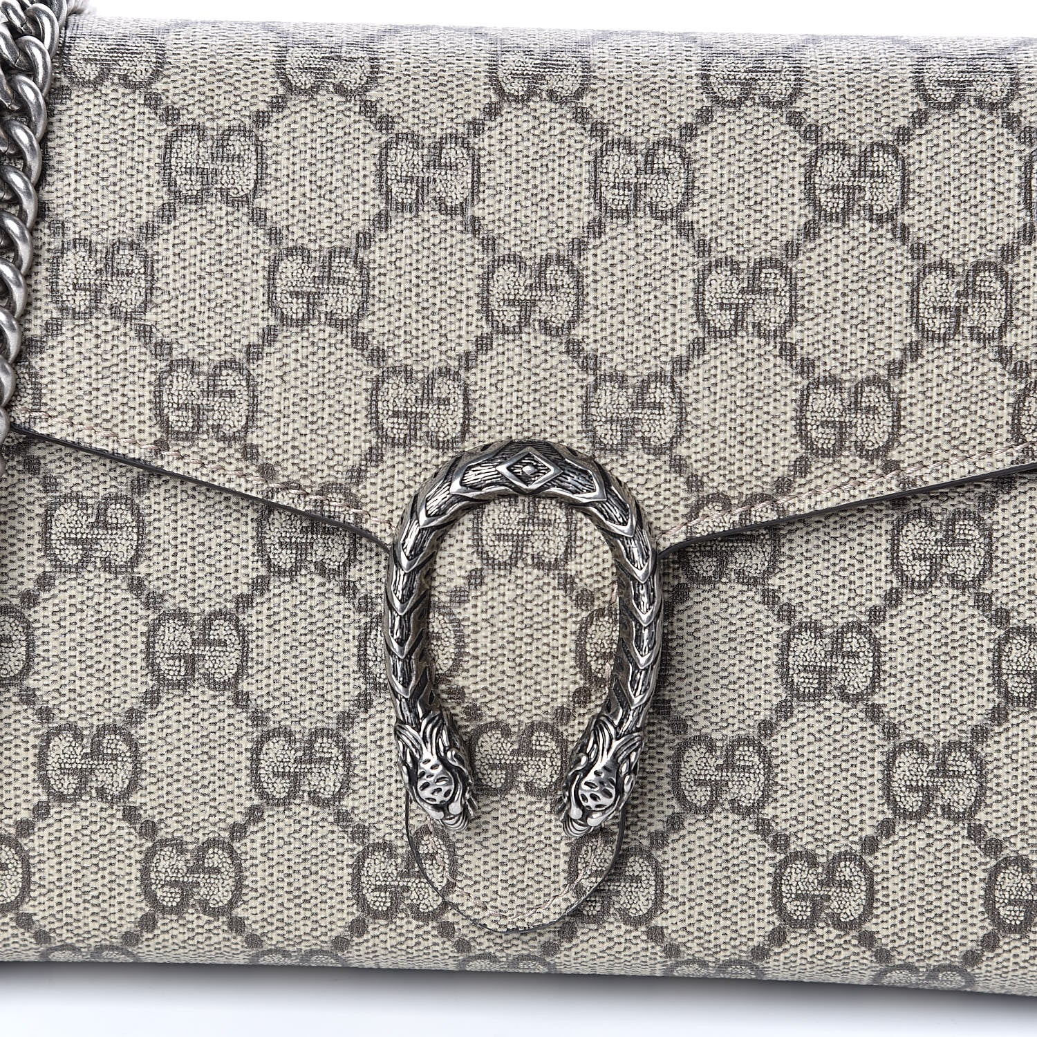 Gucci GG Supreme Monogram Mini Dionysus Chain Wallet Beige Taupe 10 of 11