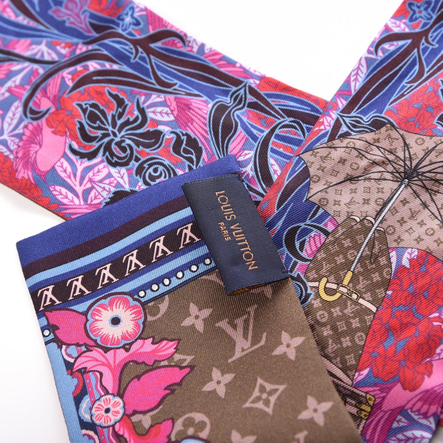 Louis Vuitton Silk Louis A Paris Bandeau Fuchsia 4 of 5