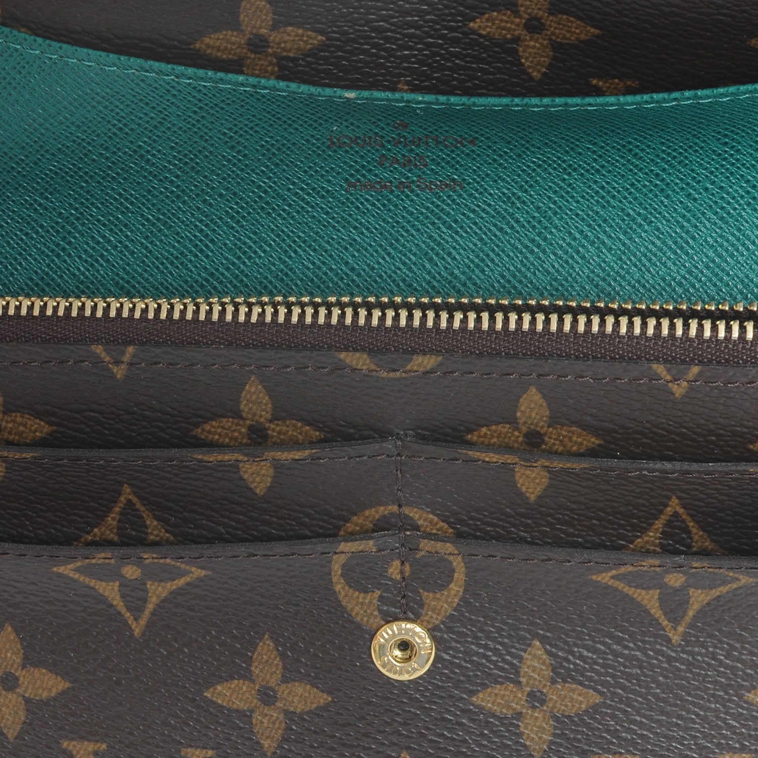 Louis Vuitton Monogram Emilie Wallet Green 8 of 8