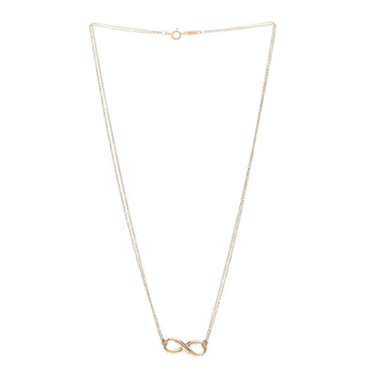 Tiffany 18K Rose Gold Infinity Double Chain Pendant Necklace 3 of 4