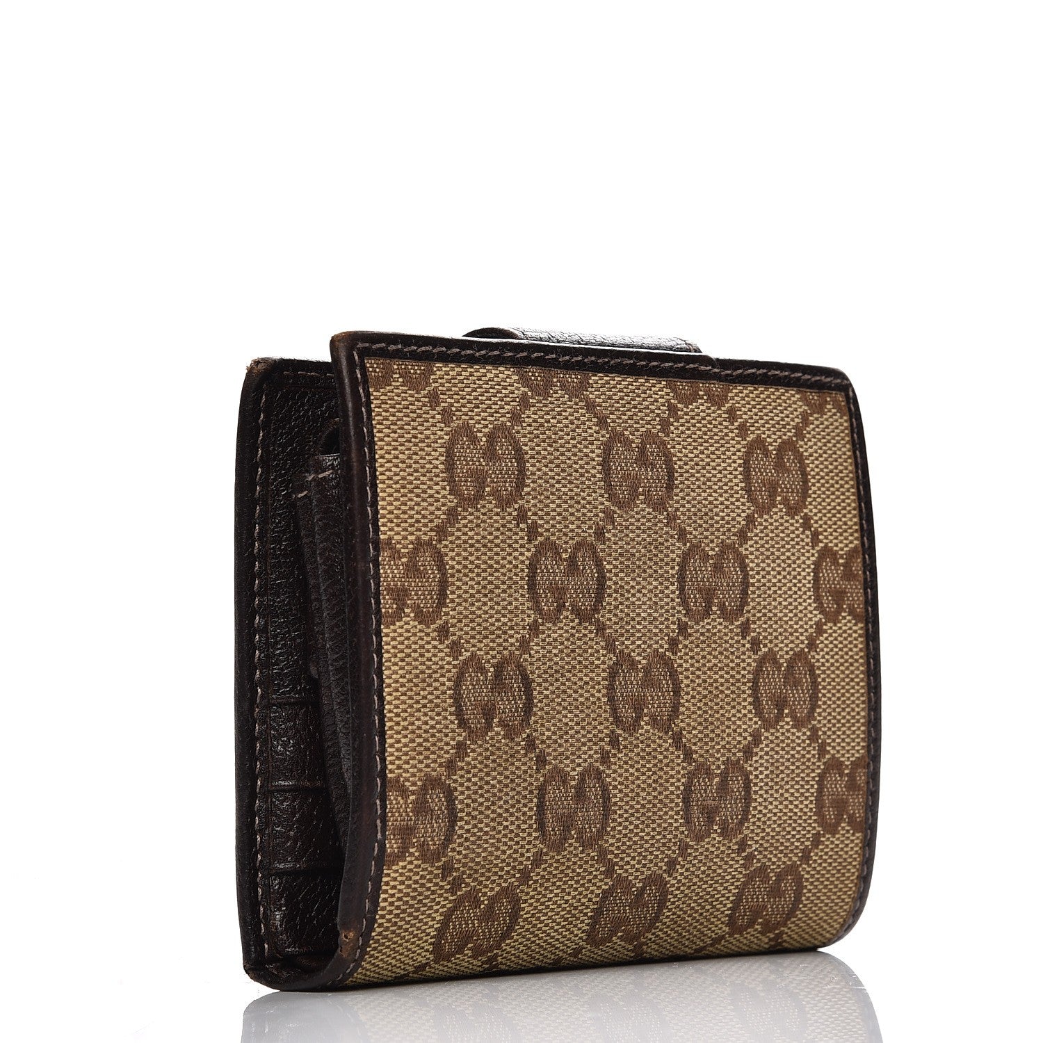 Gucci Monogram Abbey Compact Wallet Dark Brown 3 of 10