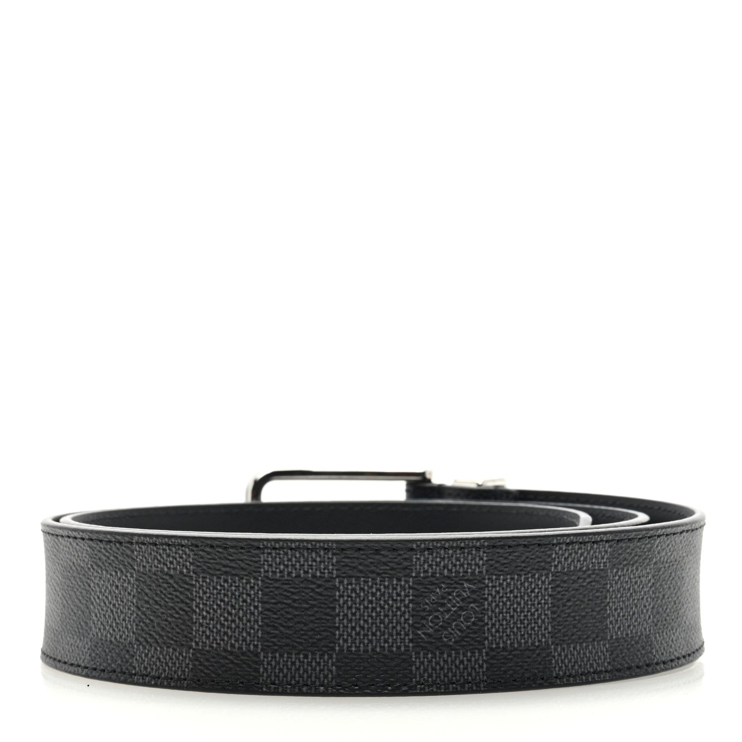 Louis Vuitton Damier Graphite Calfskin Belt 100/40 Black 2 of 3