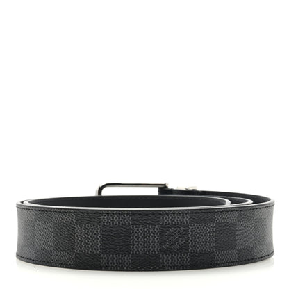 Louis Vuitton Damier Graphite Calfskin Belt 100/40 Black 2 of 3