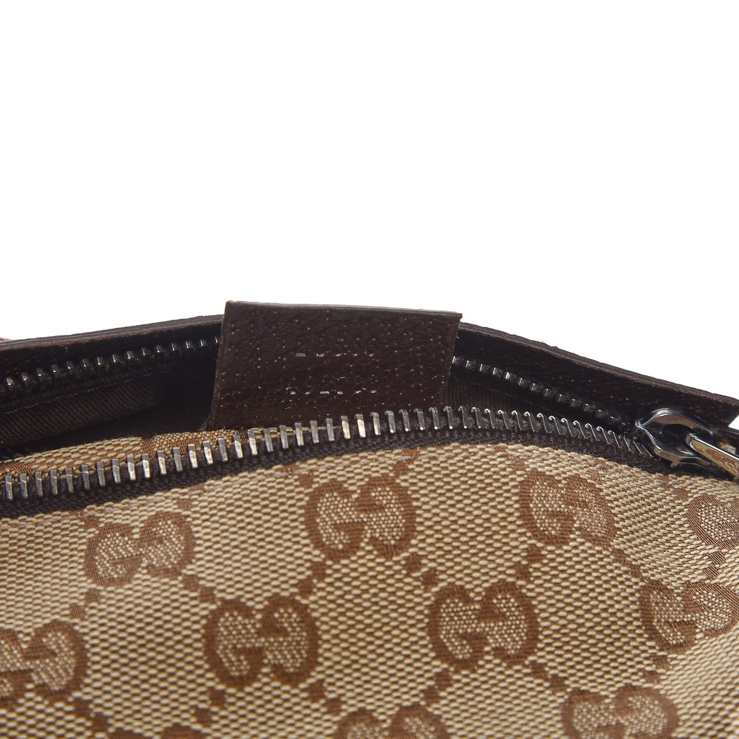 GG Monogram Double Pocket Belt Bag Dark Brown