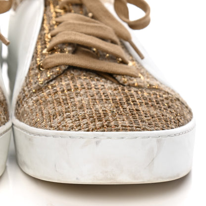 Chanel Fantasy Tweed Sneakers 40.5 Beige Gold 14 of 15