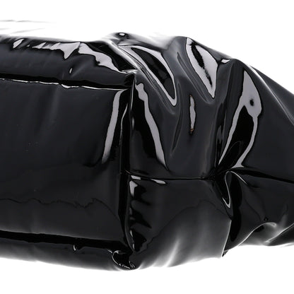 Saint Laurent Patent Wide Puffer Maxi Tote Black 9 of 9