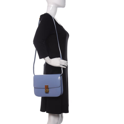 Celine Spazzolato Calfskin Medium Classic Box Flap Bag Porcelain 2 of 9