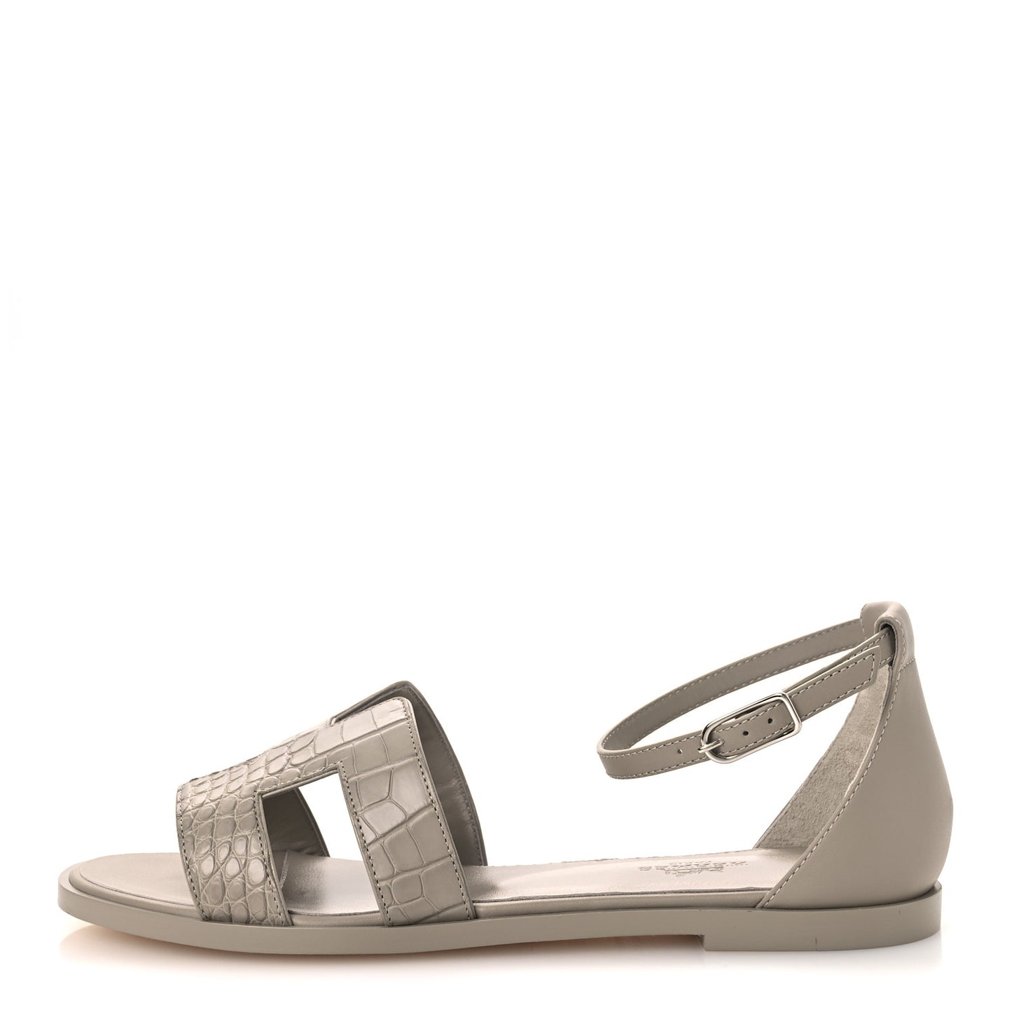 Matte Alligator Santorini Sandals 37 Beige Nomade