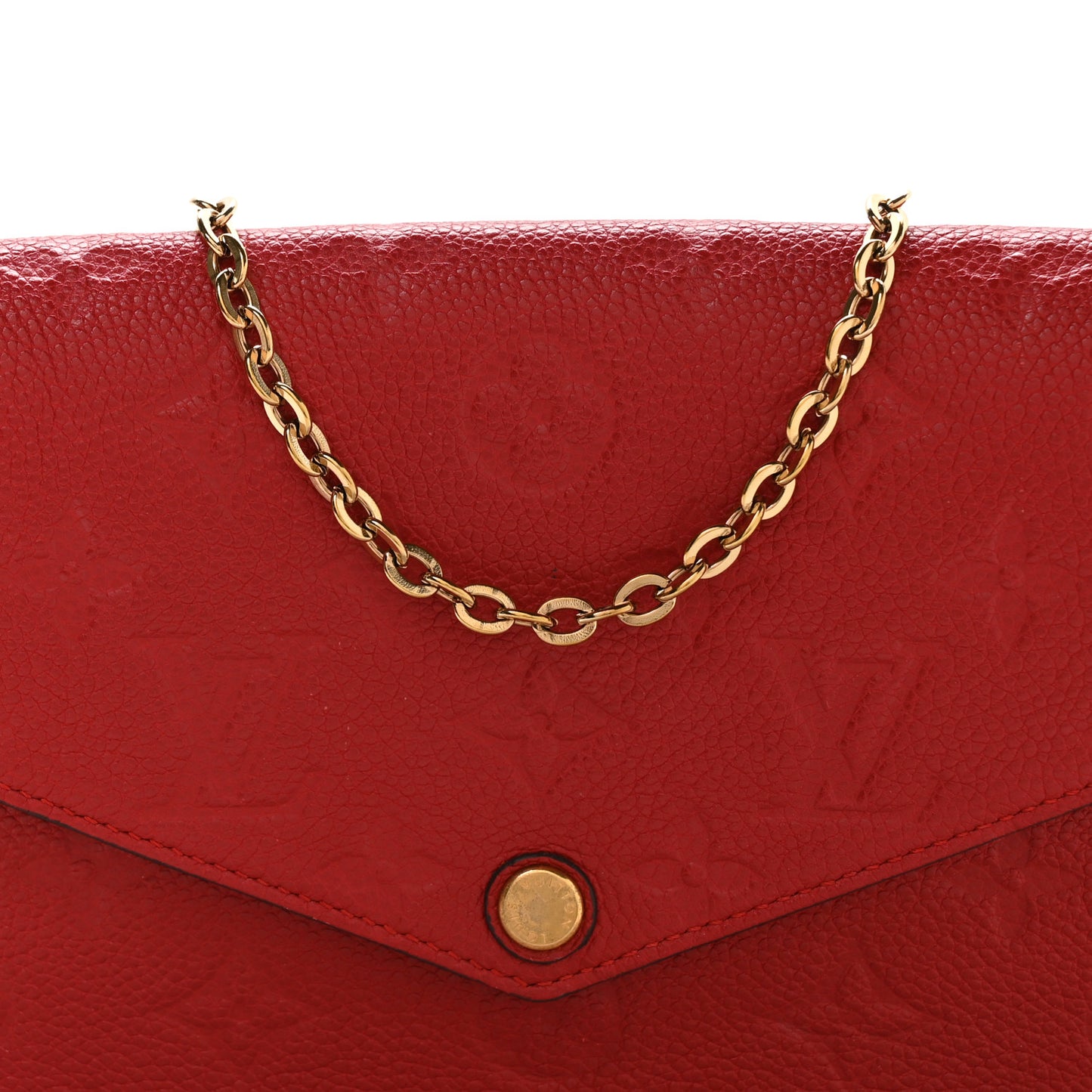 Empreinte Pochette Felicie Chain Wallet Scarlet
