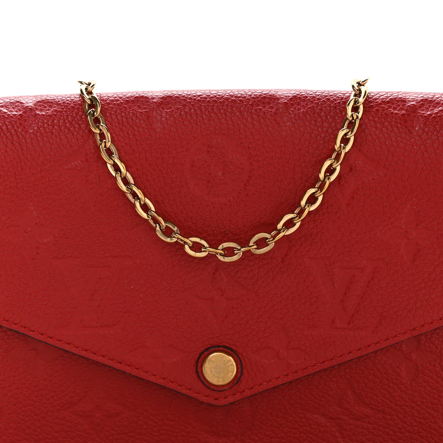 Louis Vuitton Empreinte Pochette Felicie Chain Wallet Scarlet 9 of 11