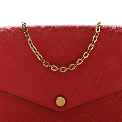 Louis Vuitton Empreinte Pochette Felicie Chain Wallet Scarlet 9 of 11