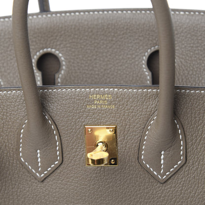 Hermes Taurillon Novillo Birkin 25 Etoupe 6 of 11