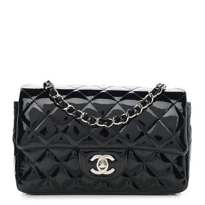 Chanel Patent Calfskin Quilted Mini Rectangular Flap Black 1 of 11