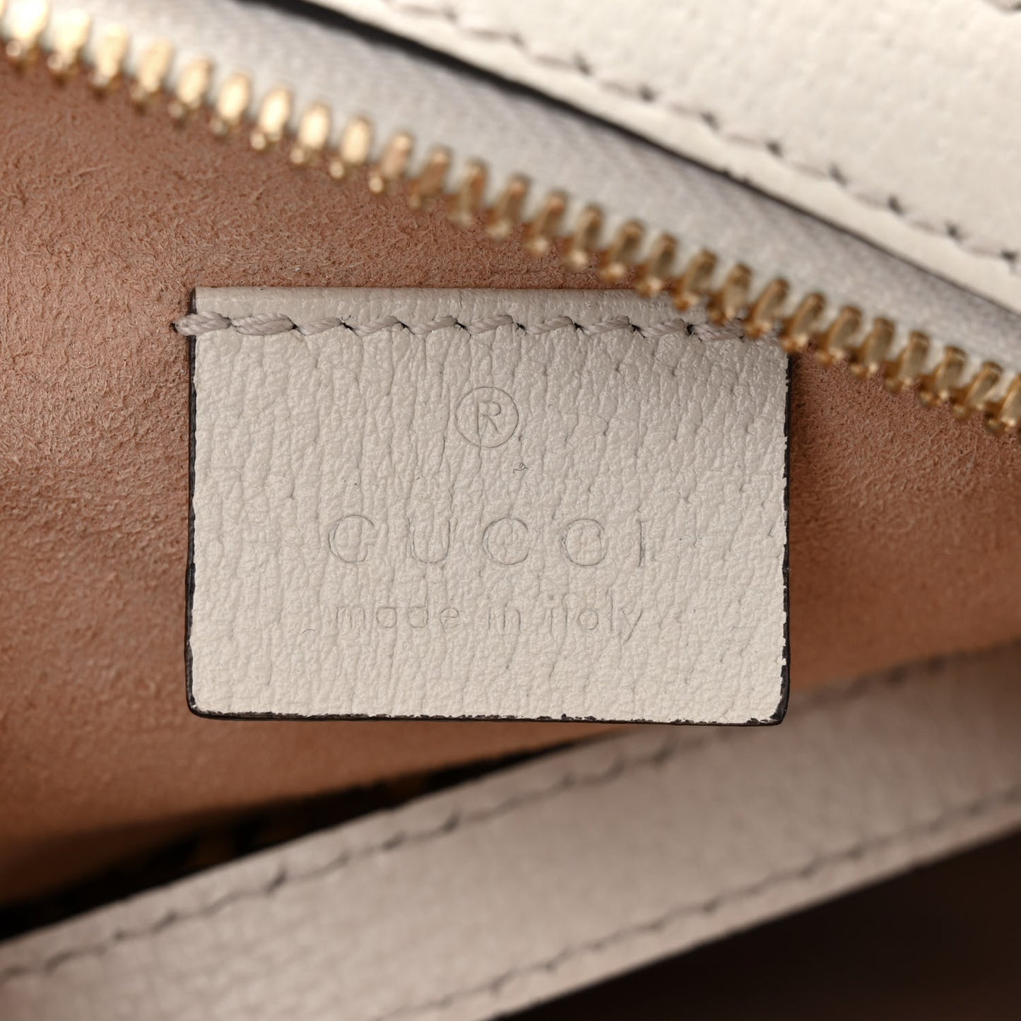 Textured Calfskin Web Mini Ophidia Round Shoulder Bag Mystic White