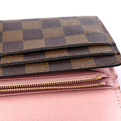 Louis Vuitton Damier Ebene Sarah Wallet NM Rose Ballerine 12 of 12