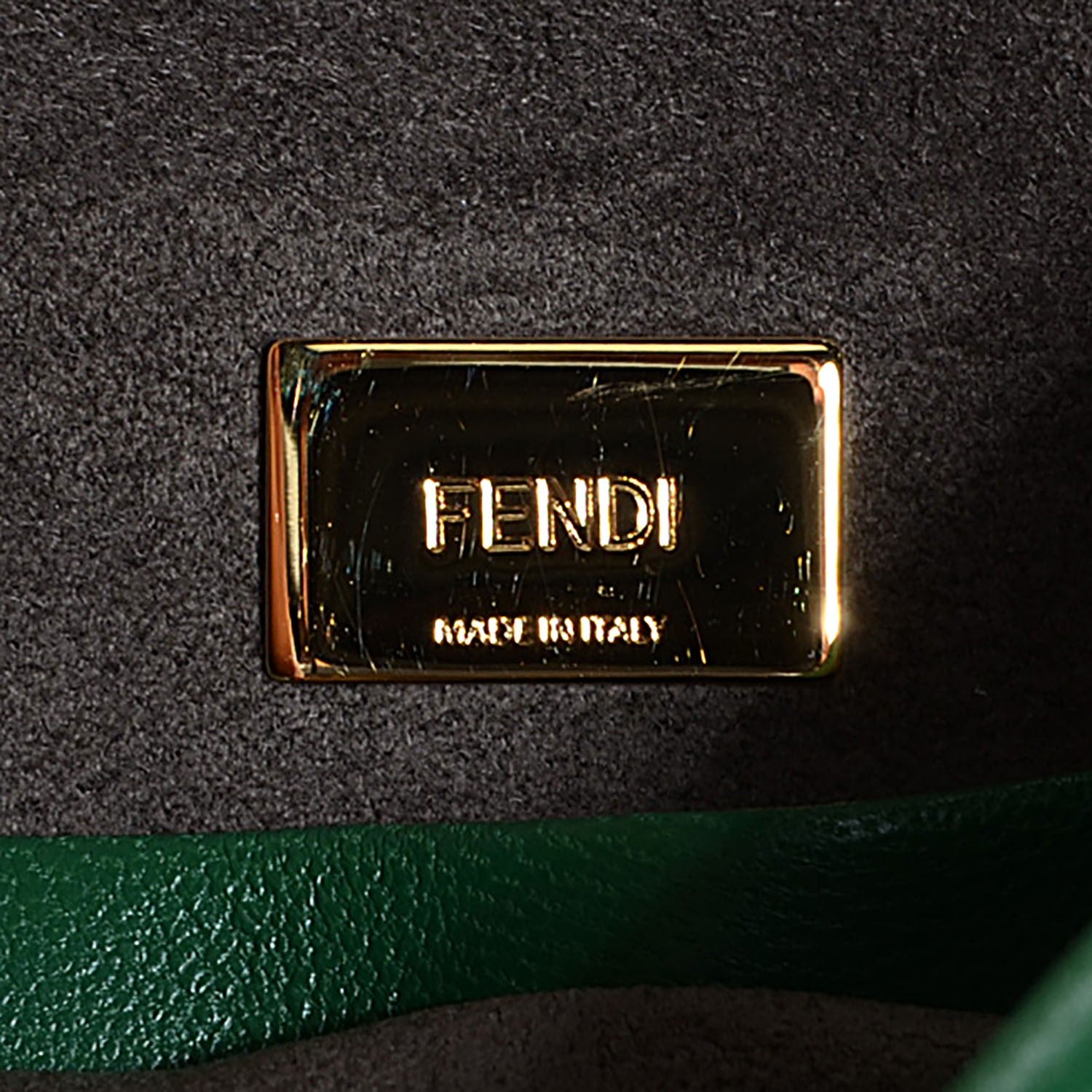 Fendi Shiny Nappa Micro Peekaboo Iconic Satchel Verde Smeraldo 8 of 8