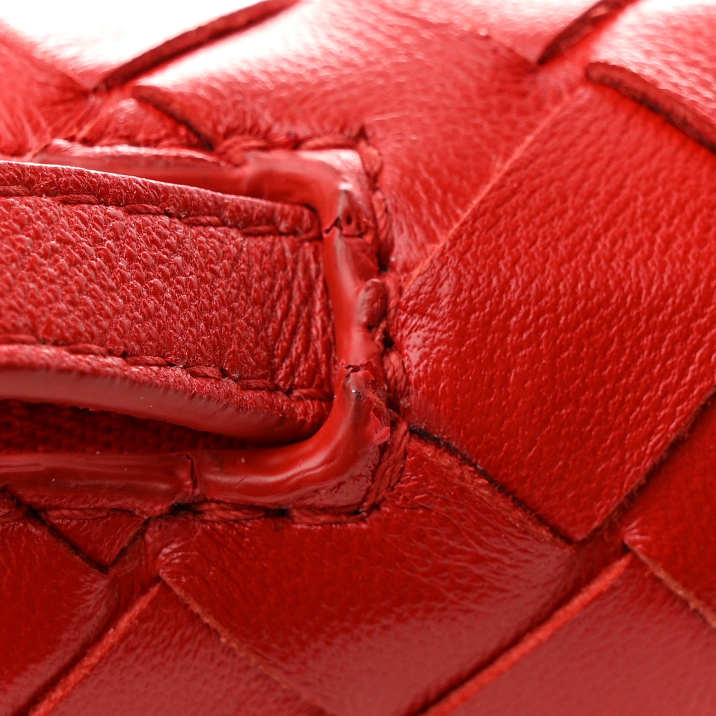 Nappa Intrecciato Small Camera Bag Red