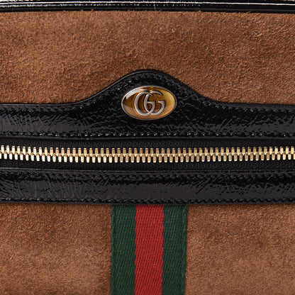 Gucci Suede Small Ophidia Belt Bag 85 34 Brown 8 of 13