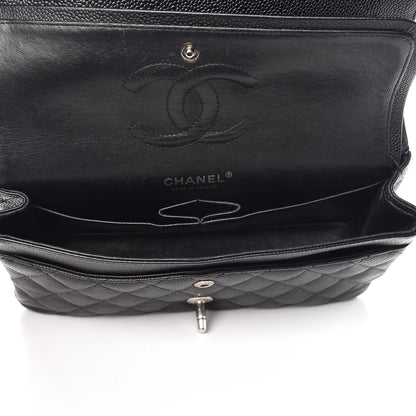 Chanel Caviar Quilted Medium Double Flap Black 6 of 10