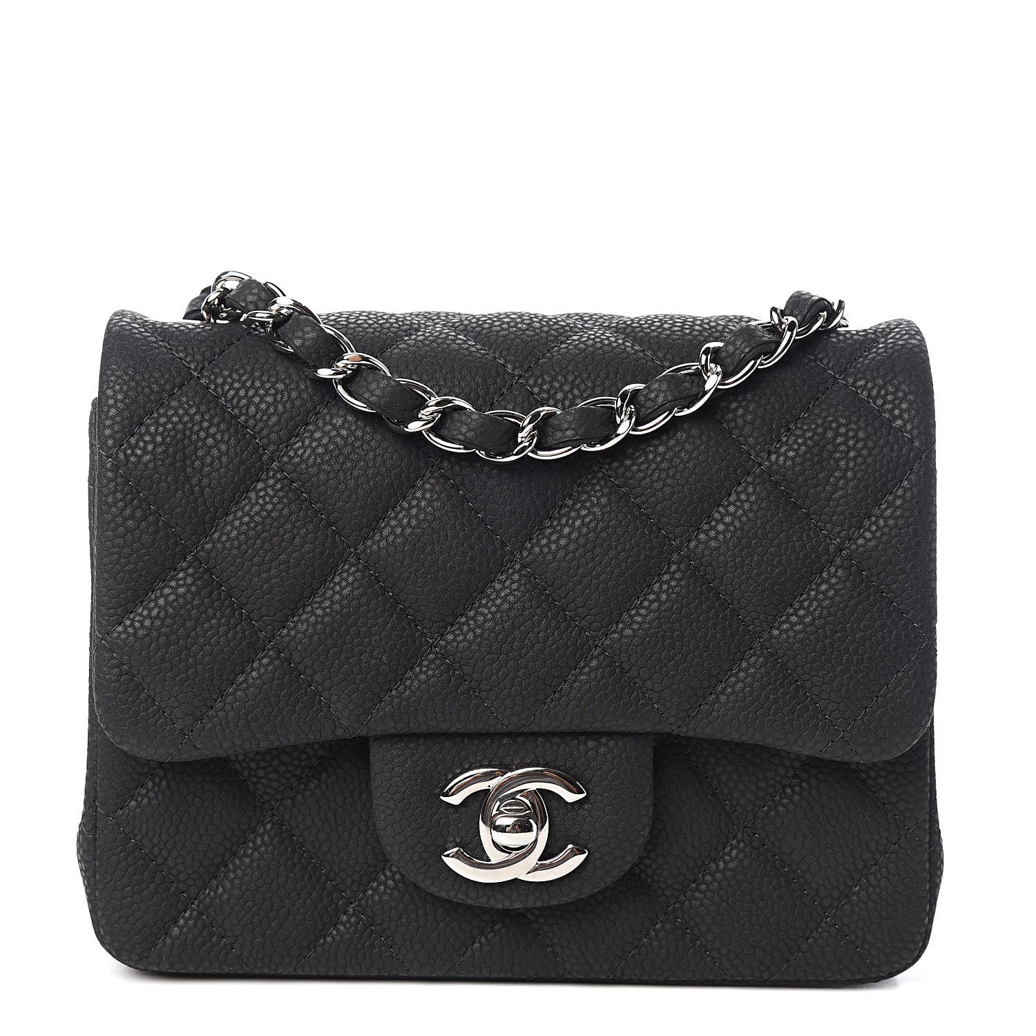 Chanel Iridescent Caviar Quilted Mini Square Flap Black 1 of 11