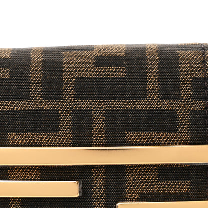 Fendi Fabric Jacquard FF 1974 Mini Cookie Hobo Bag Tobacco Moro 8 of 10