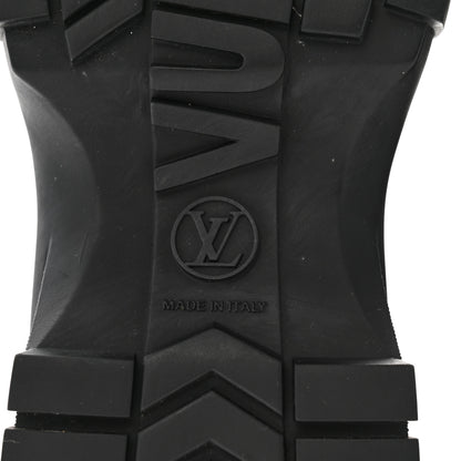 Louis Vuitton Calfskin Patent Monogram Ruby Flat Ranger Boots 39 Black 7 of 12