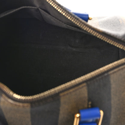 Fendi Pequin Spalmati Vitello Flamingo Small Boston Tobacco Blue Neon 5 of 9