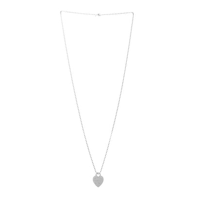 Tiffany Sterling Silver Long Return to Tiffany Heart Pendant Necklace 3 of 4