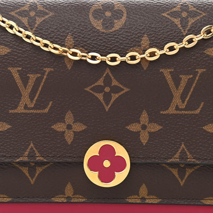 Louis Vuitton Monogram Flore Chain Wallet Fuchsia 13 of 15