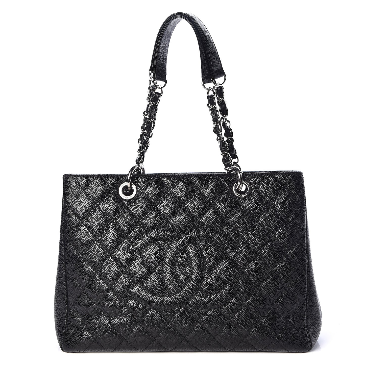 Caviar Quilted Grand Shopping Tote GST Black