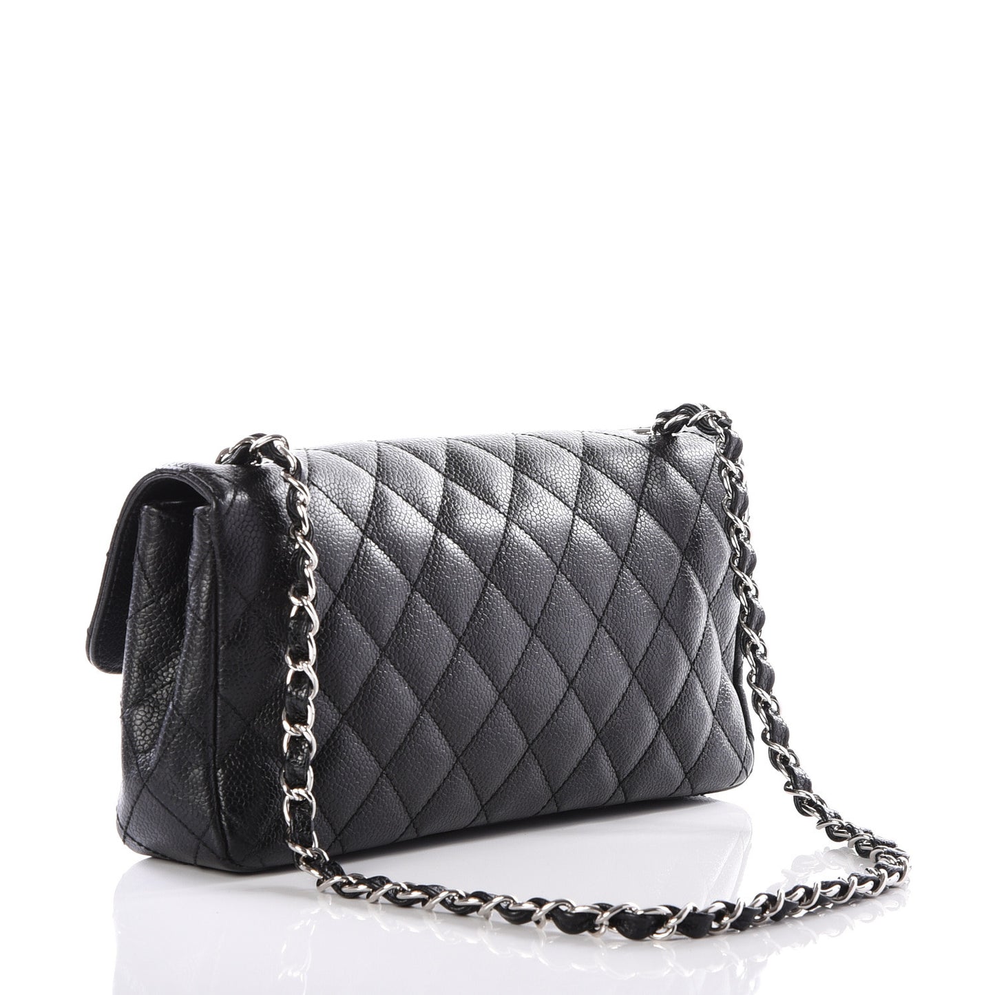 Caviar Quilted East West Flap Black