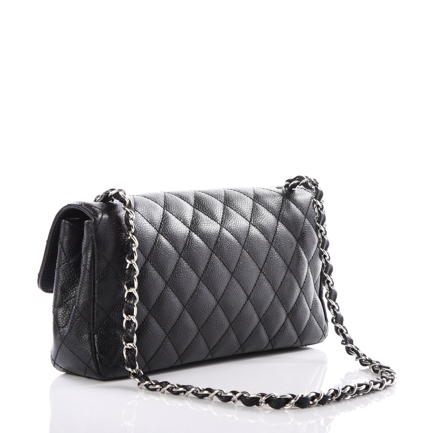 Chanel Caviar Quilted East West Flap Black 2 of 9