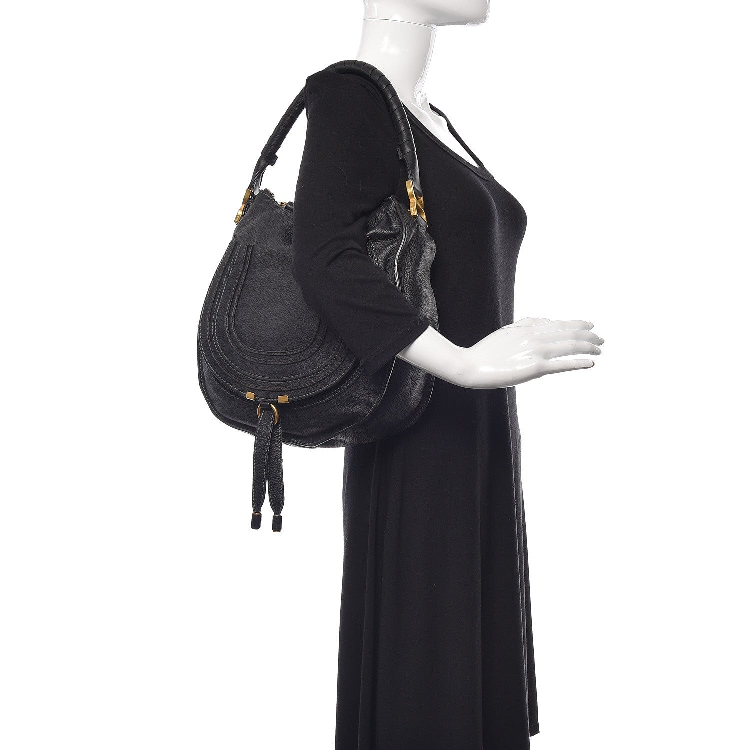 Chloe Calfskin Medium Marcie Hobo Black 2 of 10