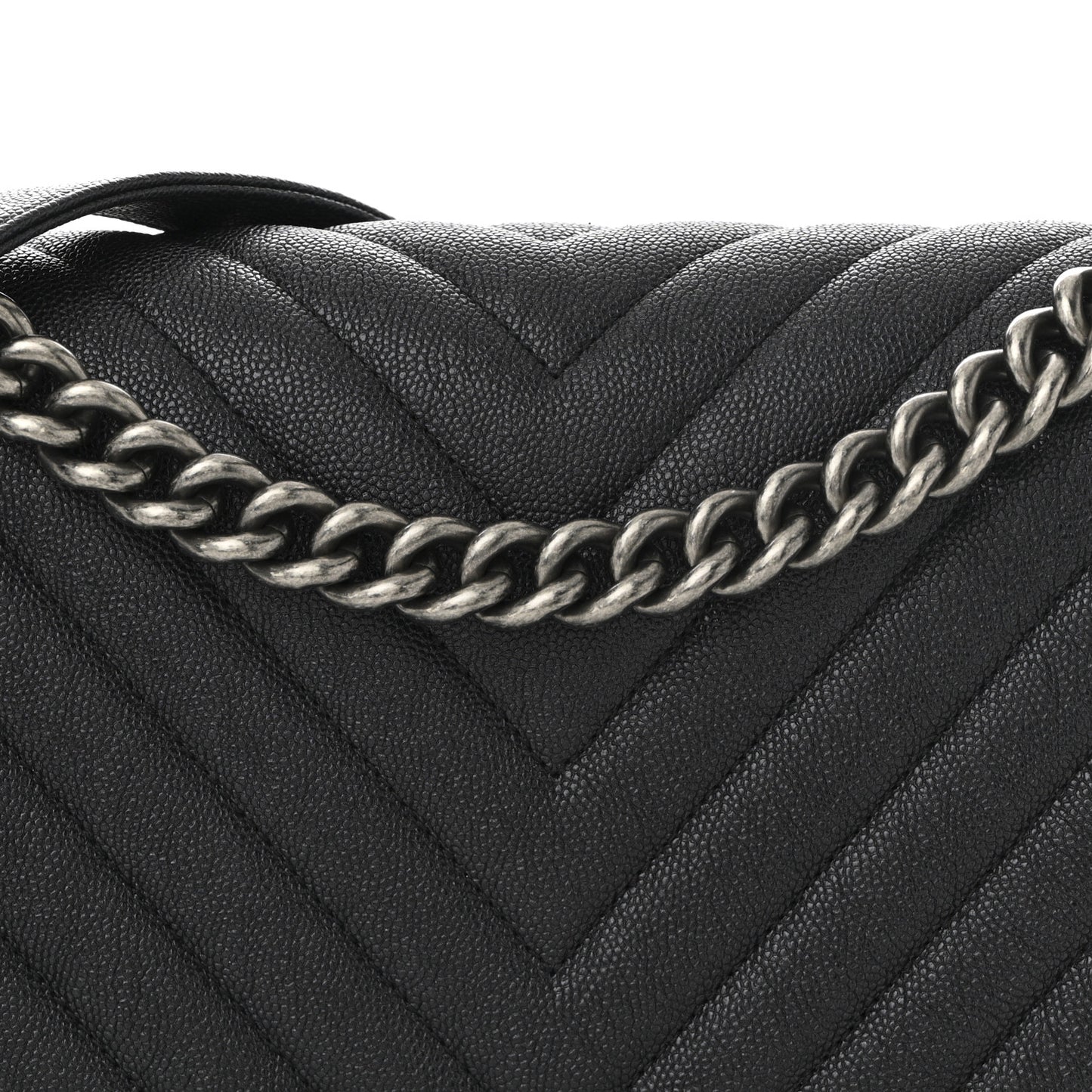Caviar Chevron Quilted New Medium Boy Flap Dark Navy Blue