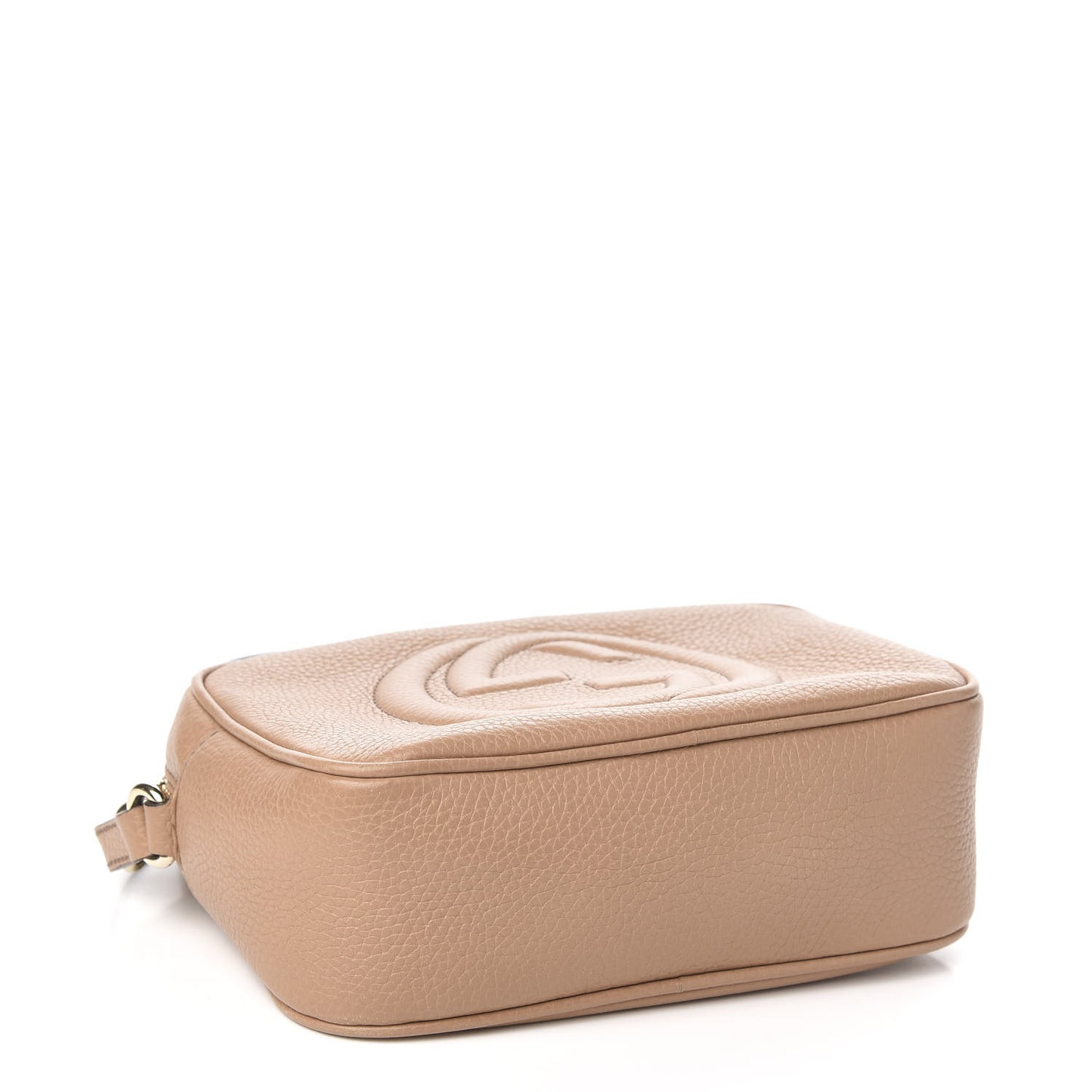 Pebbled Calfskin Small Soho Disco Bag Rose Beige